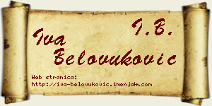 Iva Belovuković vizit kartica